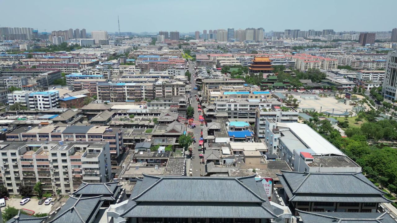 河南许昌城市风光地标建筑航拍 