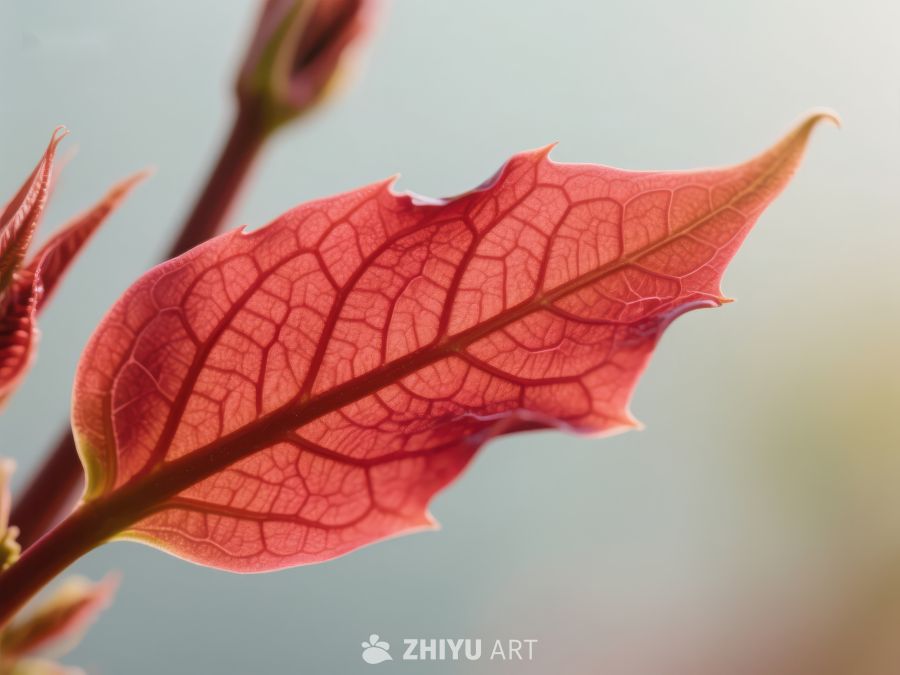 新生红叶的细腻脉络 419