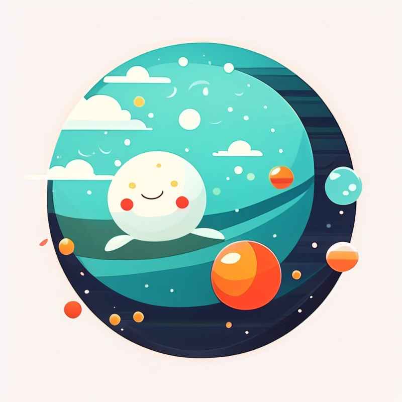可爱动漫圆形星球 4