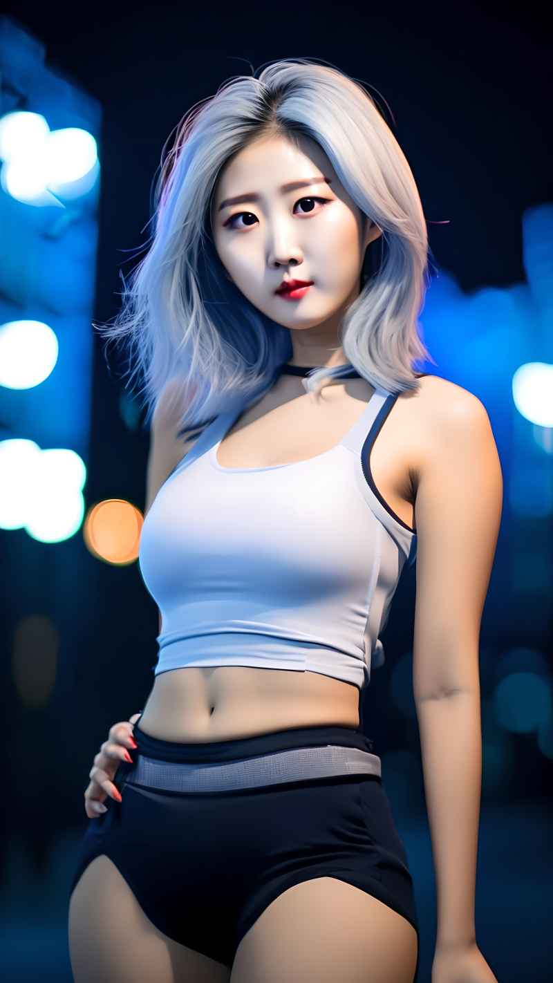 蓝色夜光时尚美女达人 21
