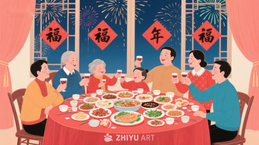 家庭团圆年夜饭 526