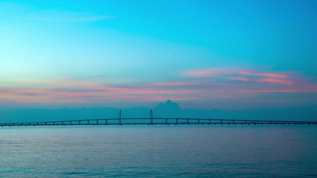 珠海港珠澳大桥空镜