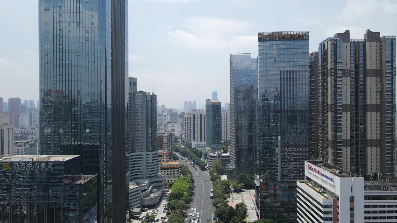  福州五四路商务建筑航拍