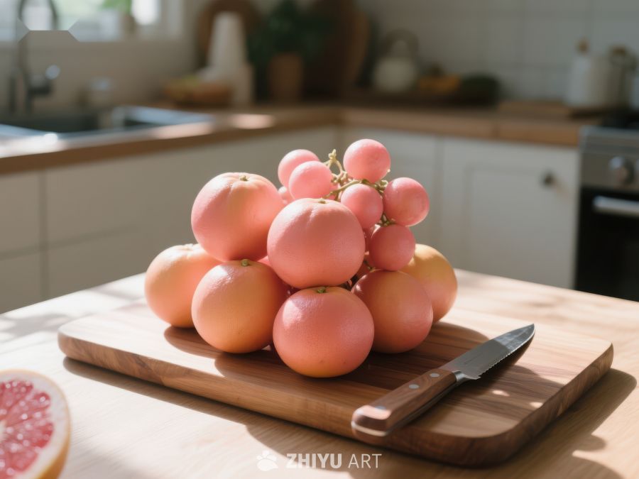 厨房案板上的新鲜石榴 57