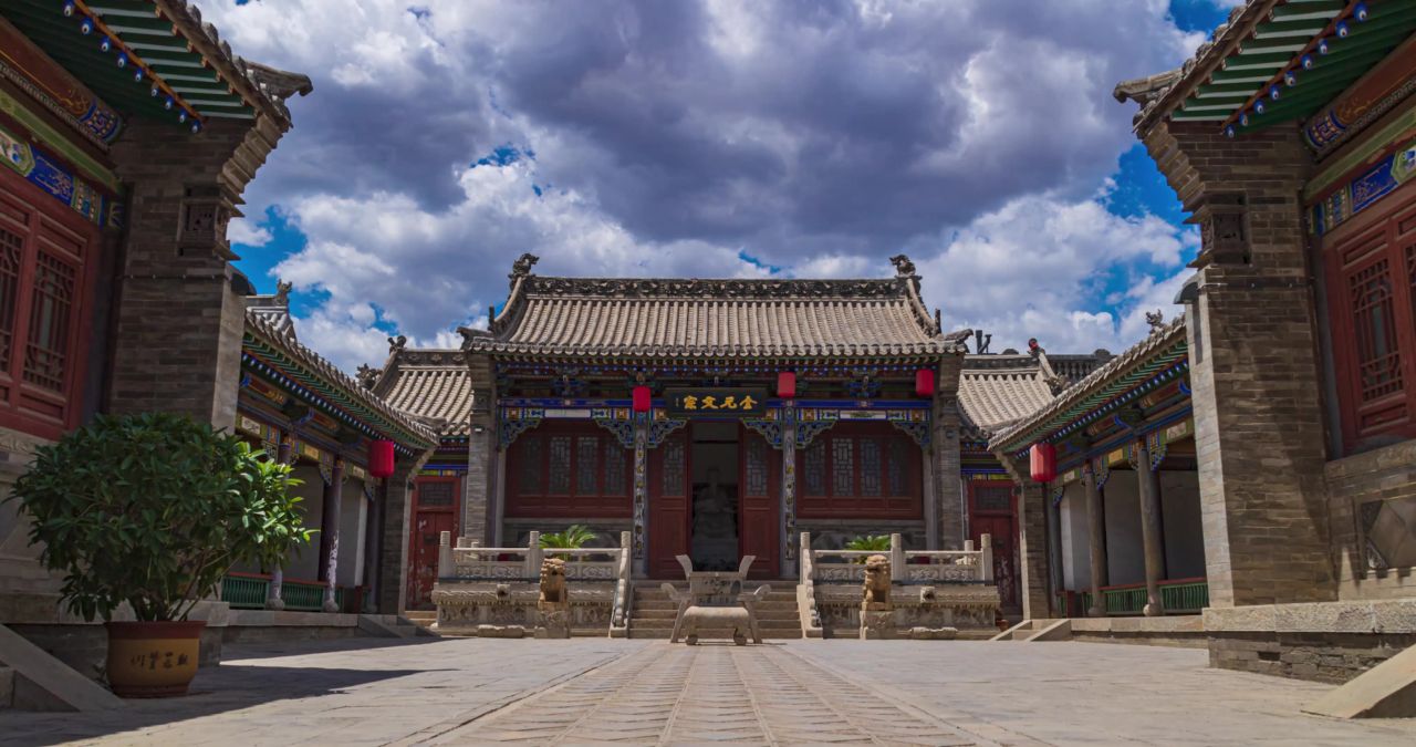 忻州古城寺庙滑轨延时