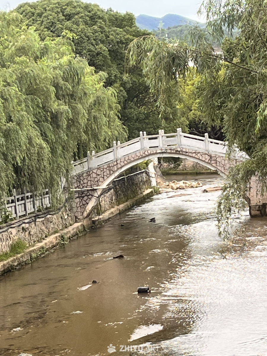 桥下静谧的河流