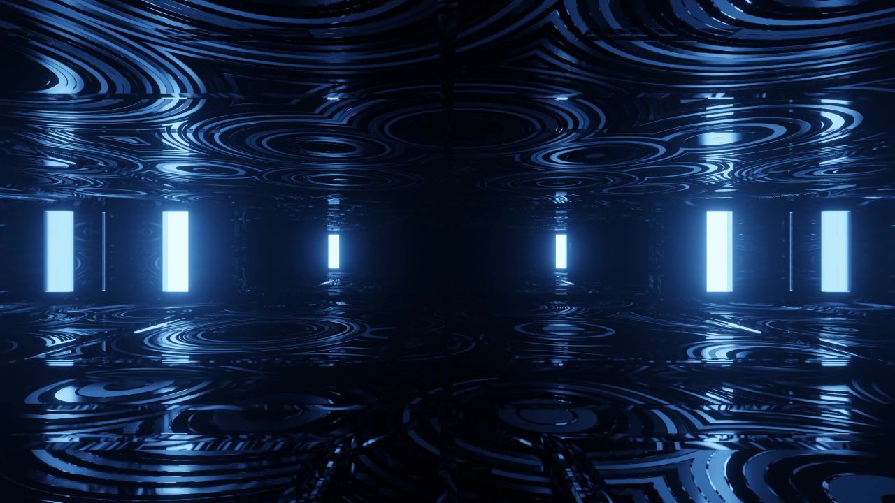 隧道蓝色黑暗科幻小说循环运动设计背景背景的视频