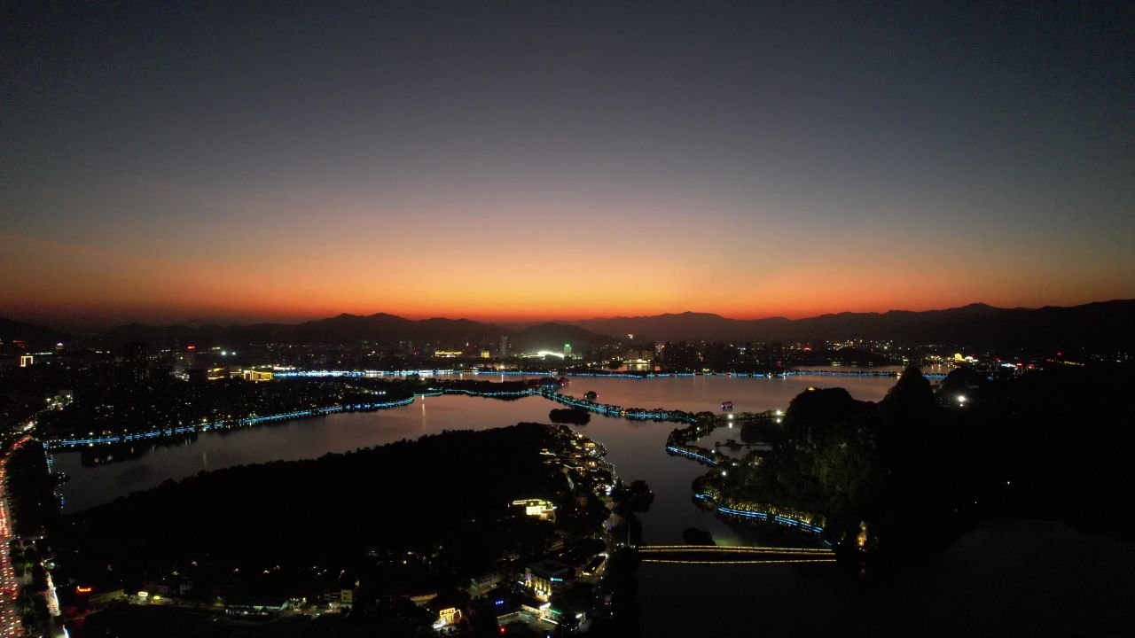 广东肇庆城市风光旅游景区航拍 