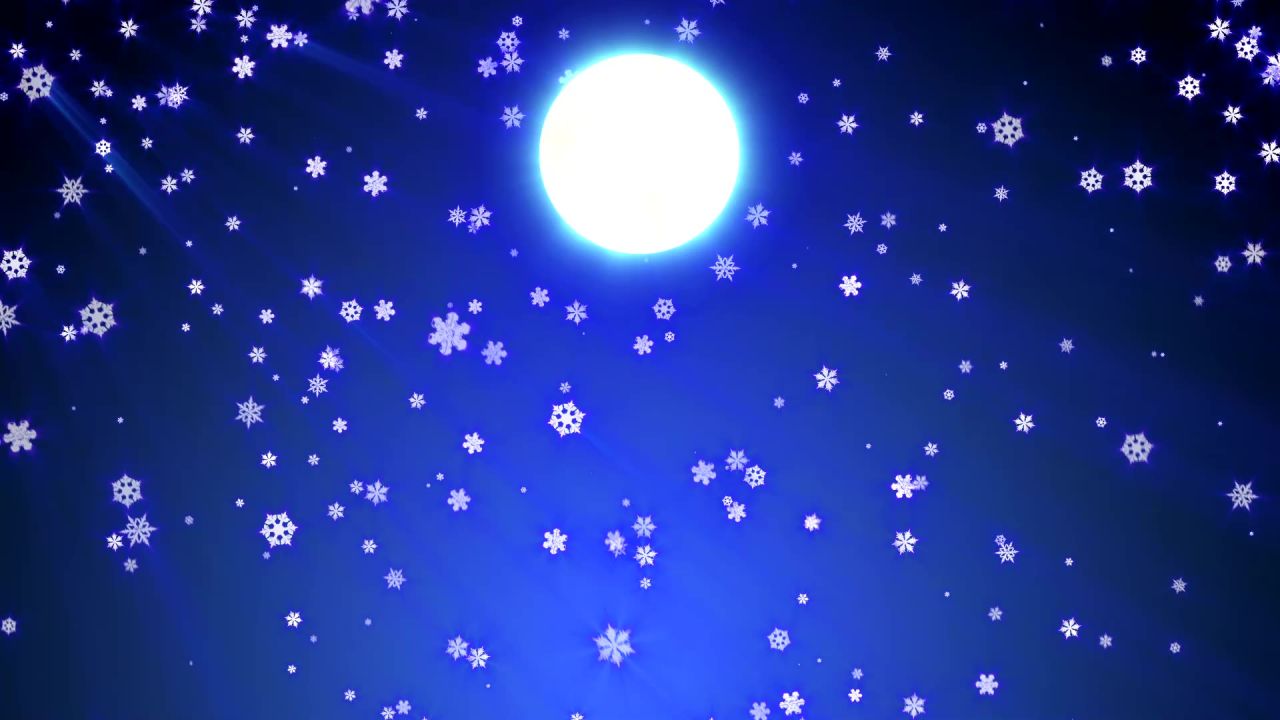 唯美大海上升月亮白月光蓝色夜空圆月明月大屏幕舞台LED视频  