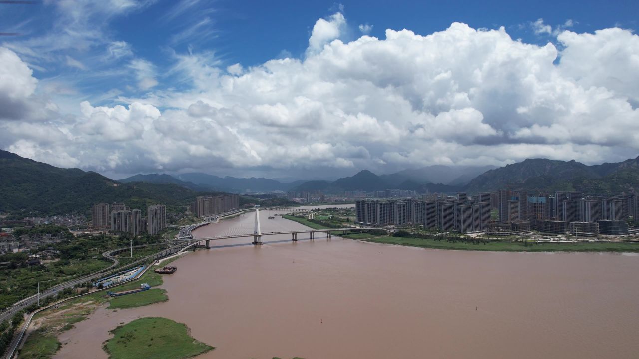 浙江温州城市风光航拍