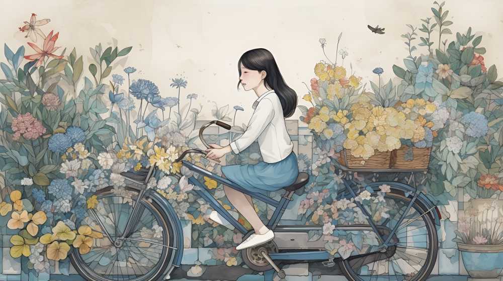 花季少女骑车