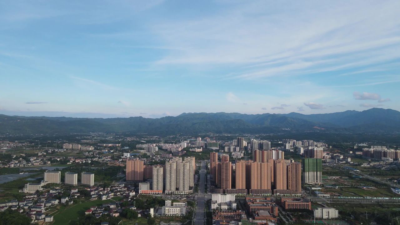  湘西城市建设航拍湖南怀化