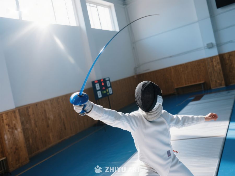 击剑运动员室内训练瞬间 107