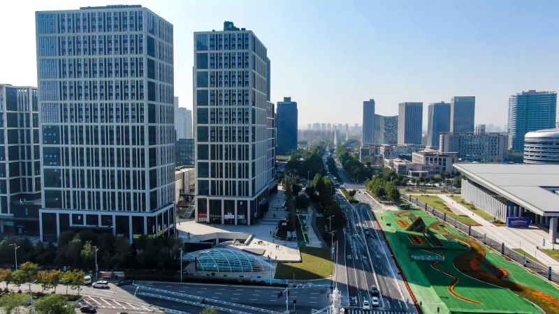 河南郑州城市风光航拍图 