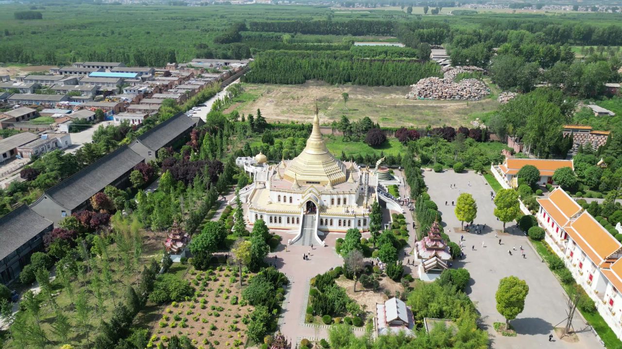 河南洛阳城市风光旅游景区航拍 