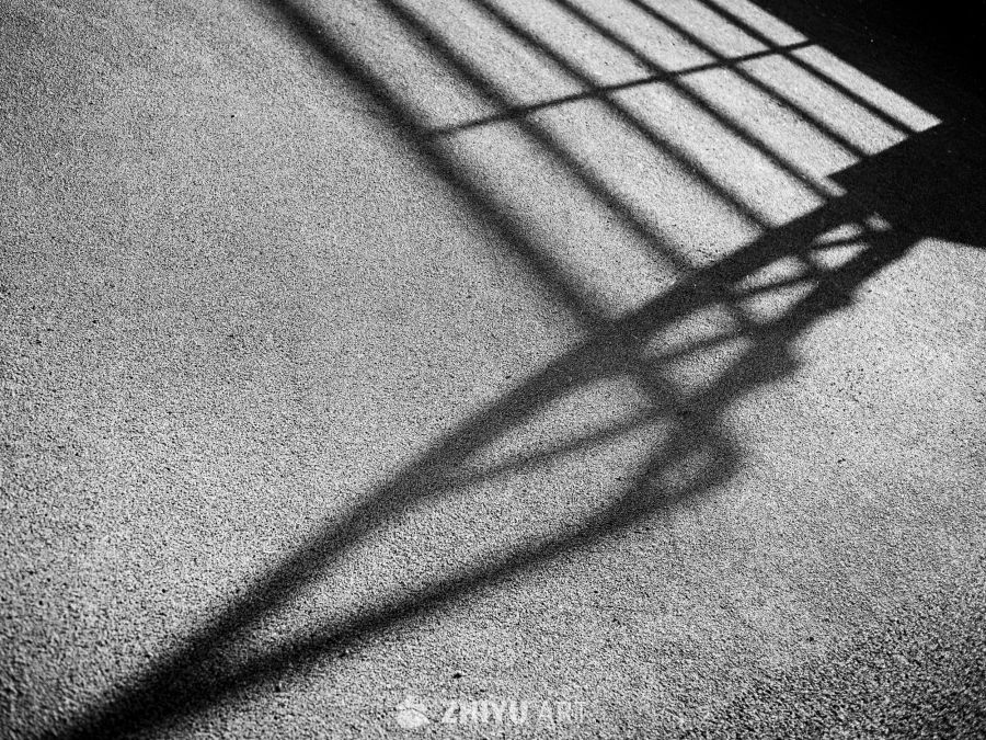 光影交错的地面纹理