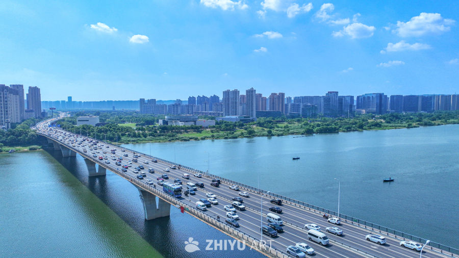 城市桥梁车流图