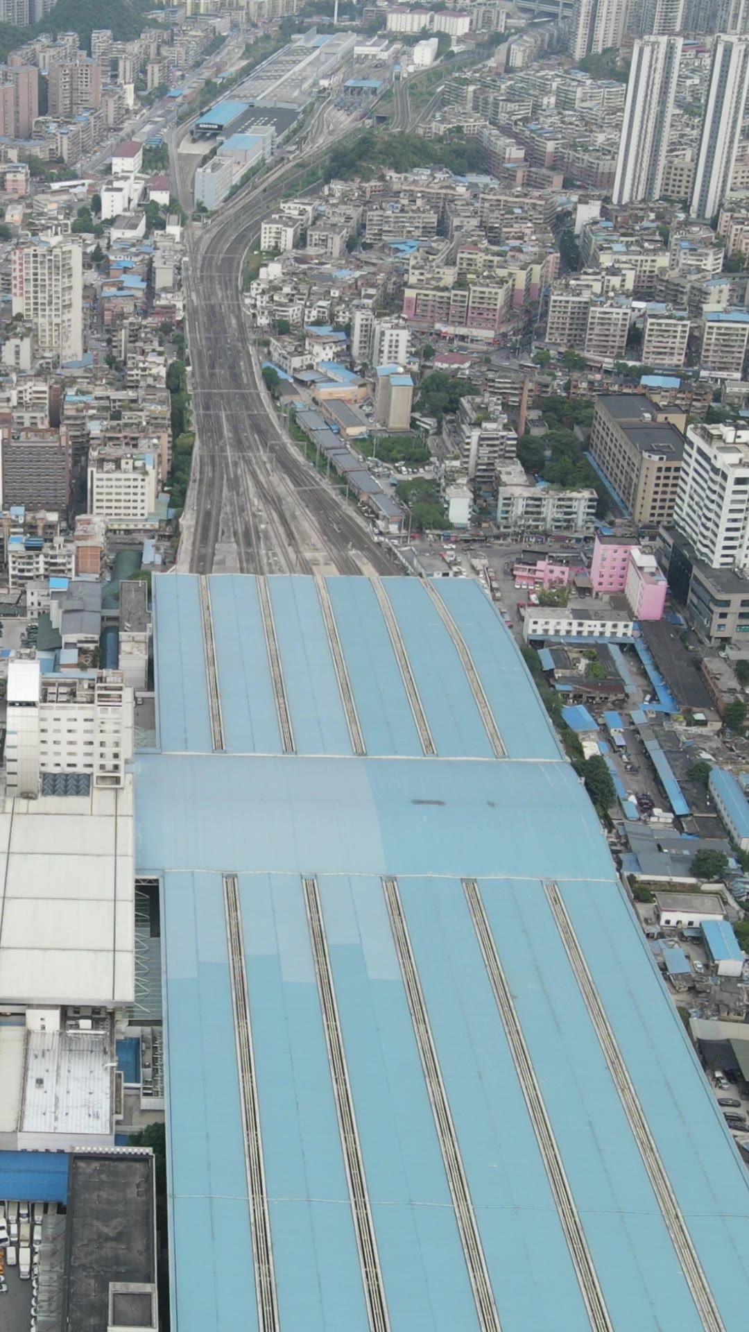  贵阳城市风光交通竖屏航拍 
