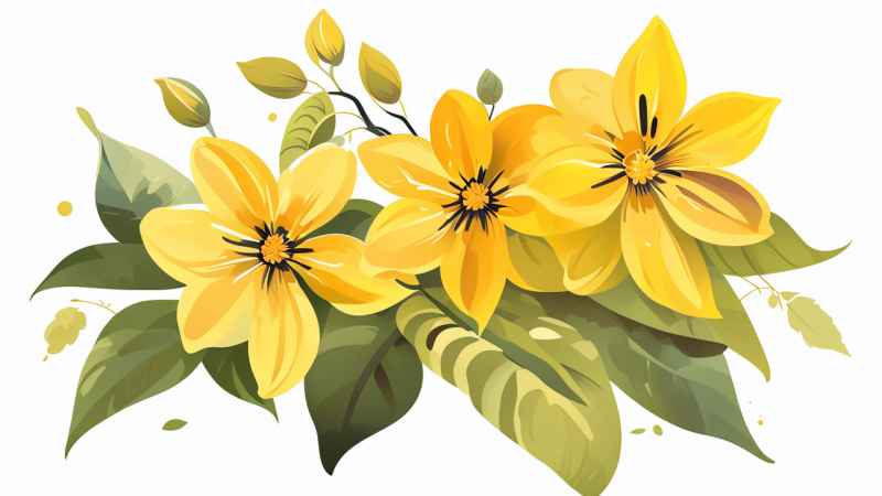 迎春花春季插画 18