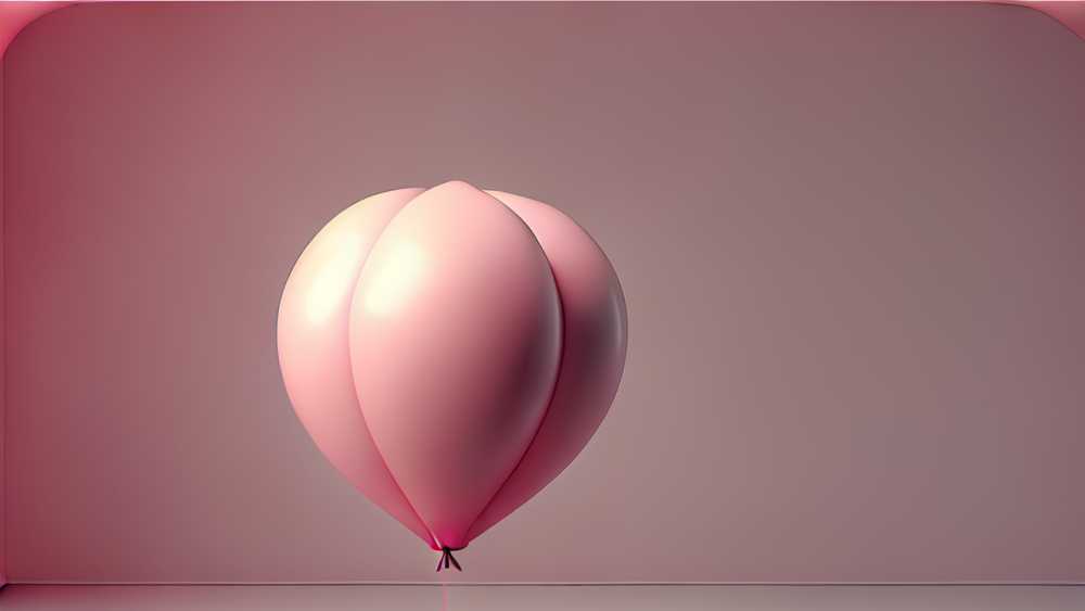 3D粉红色气球唯美