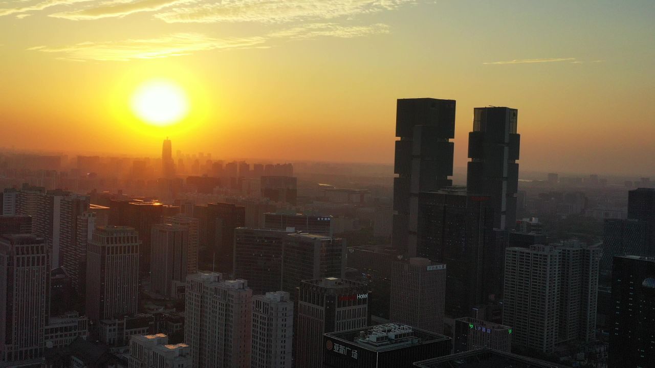 城市CBD夕阳