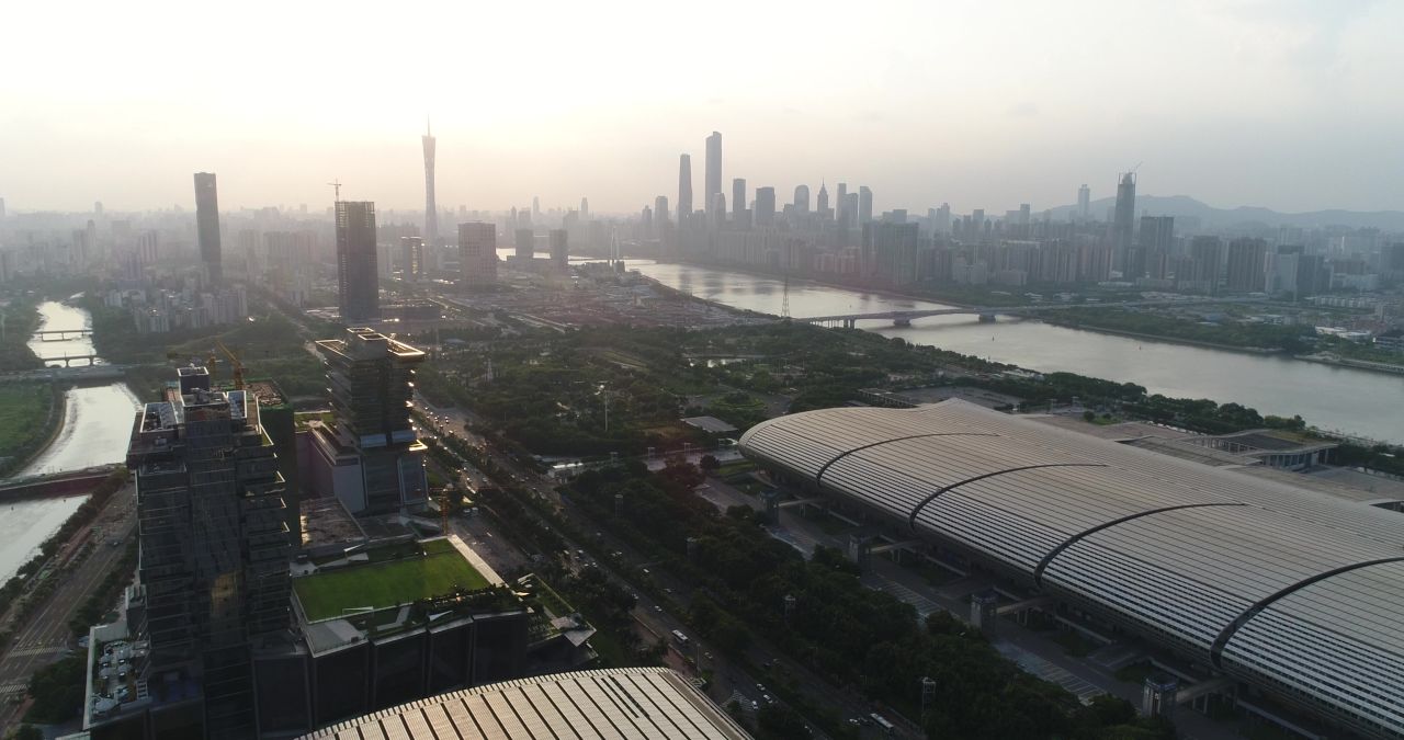 广州航拍（会展中心江边）