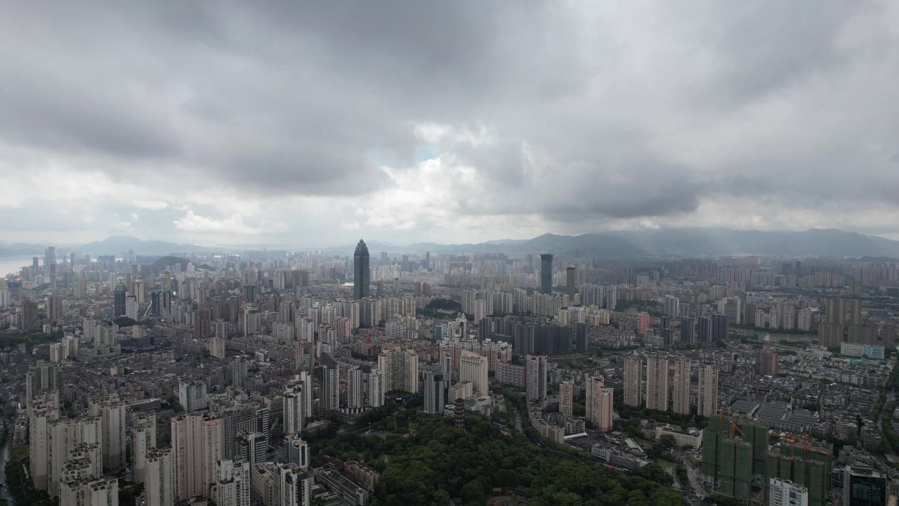 浙江温州城市风光航拍