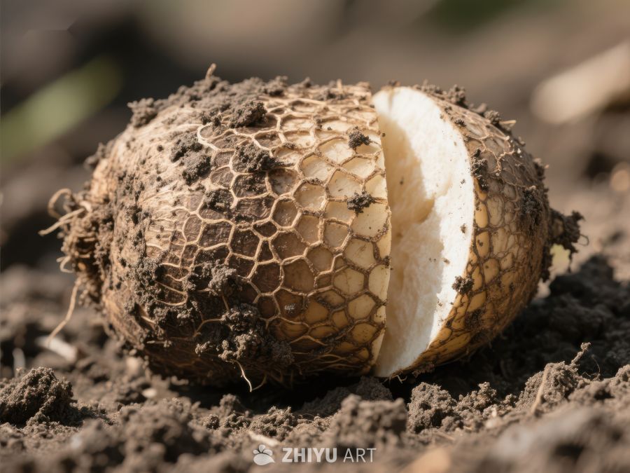 土壤中的蜂窝状蘑菇 406