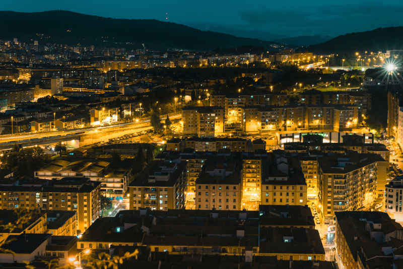 bilbao城市夜景