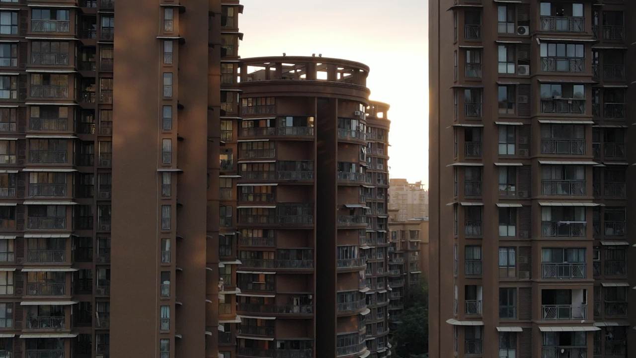 航拍德阳夕阳落日 11