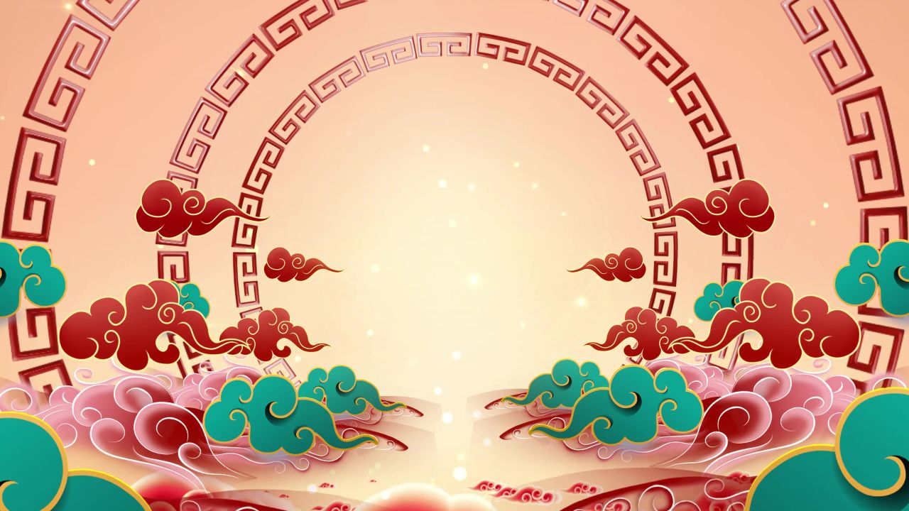 中国风水墨梅花古风戏曲晚会LED视频素材 35