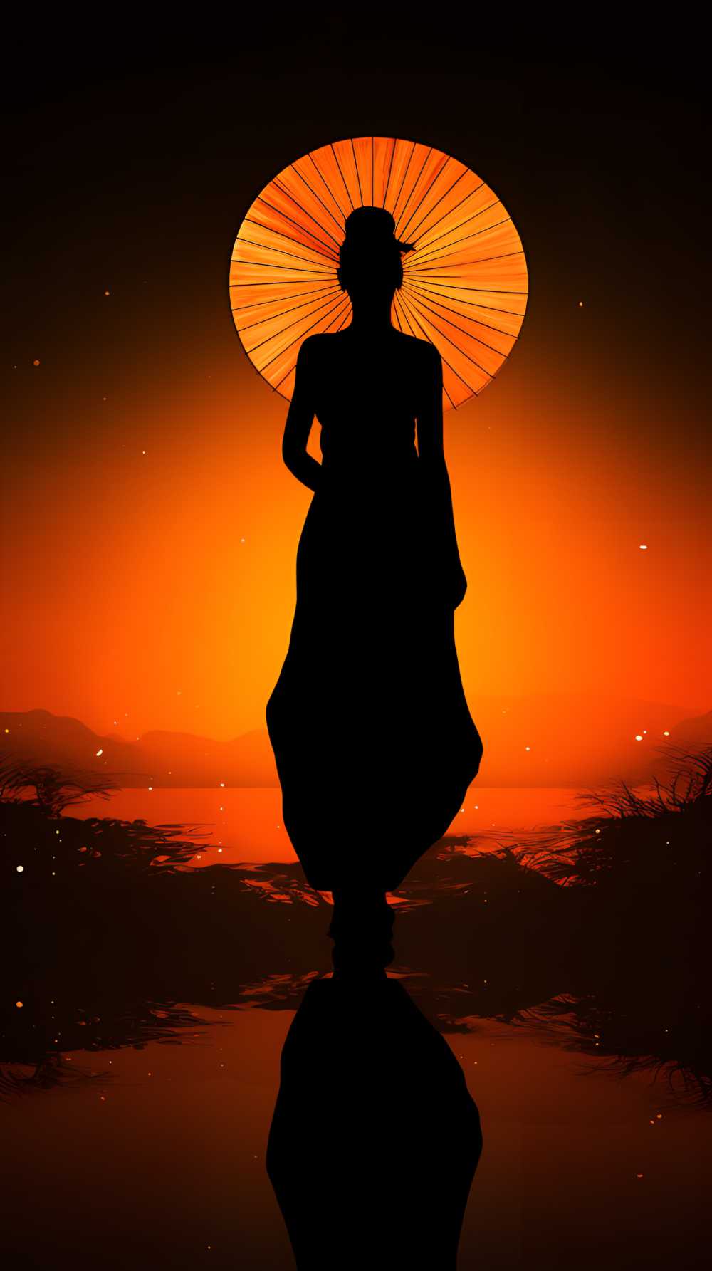 唯美背景落日意境