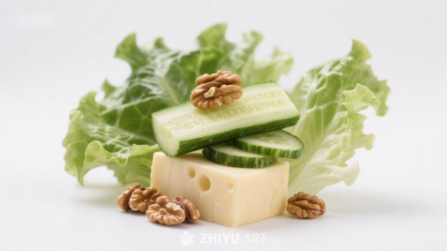 奶酪黄瓜核桃生菜组合