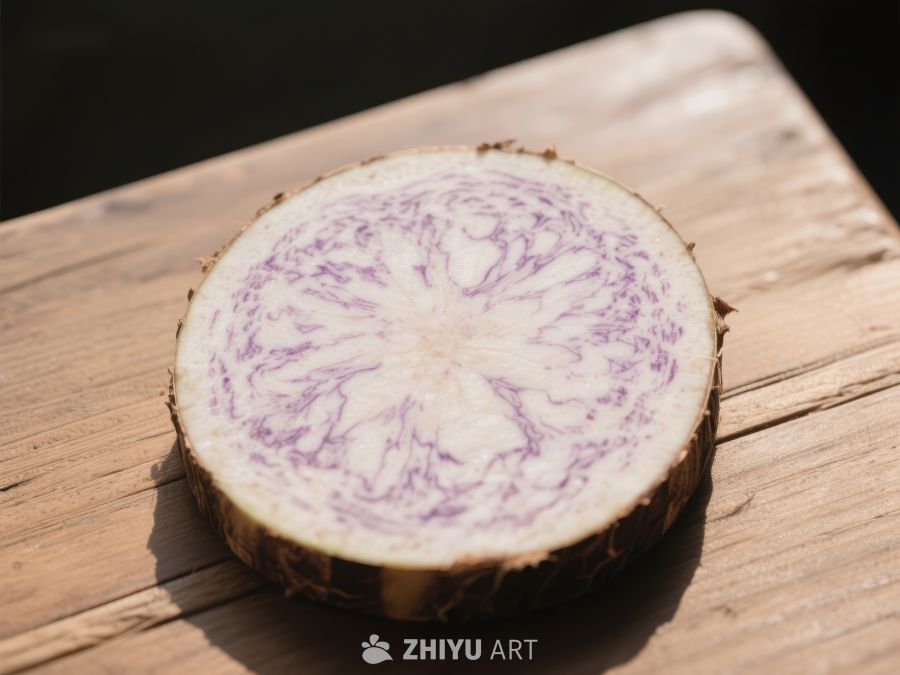 切开的紫薯横截面特写 298