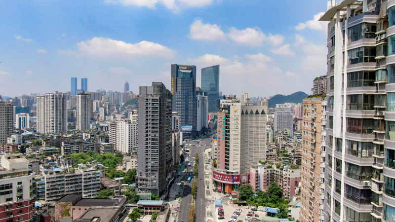 贵州贵阳城市建设航拍摄影图