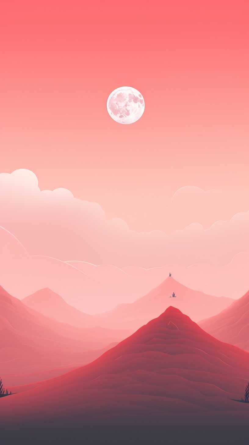 红色背景艺术图