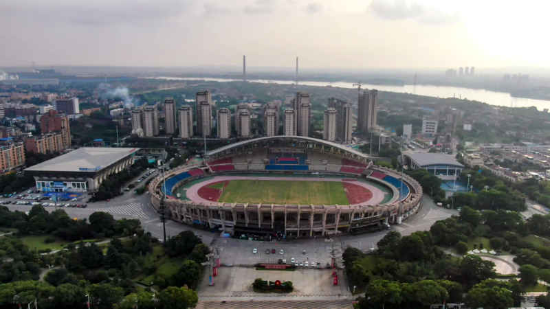 湖南湘潭城市风光航拍 