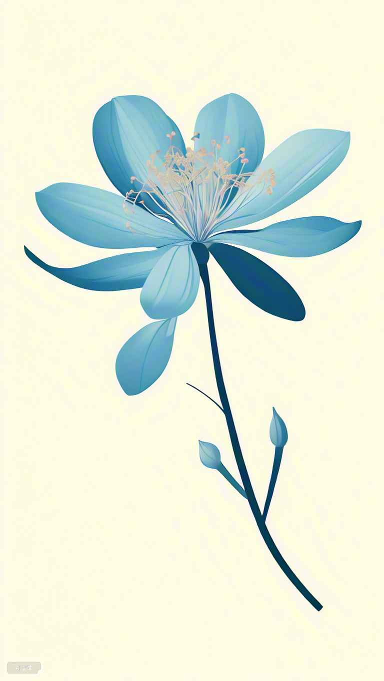 桂花蓝色花蕊花瓣 1