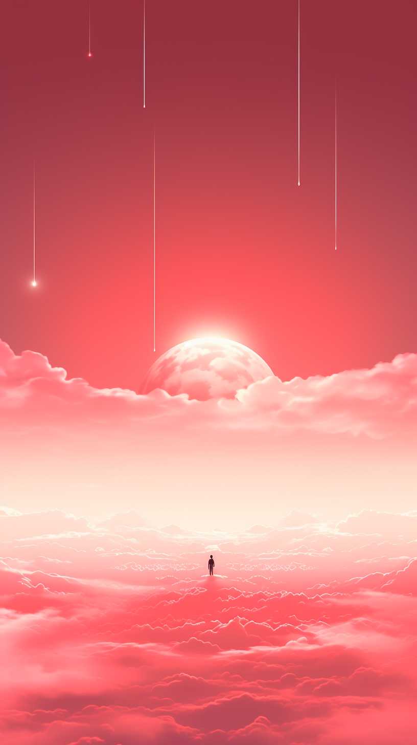 红色背景艺术图
