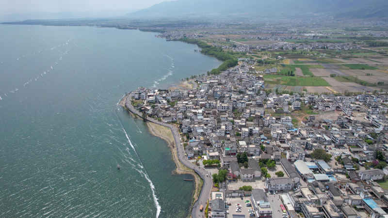大理洱海S湾航拍 