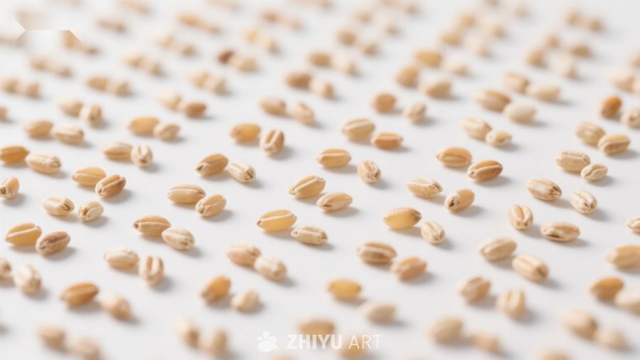 均匀散布的谷物颗粒