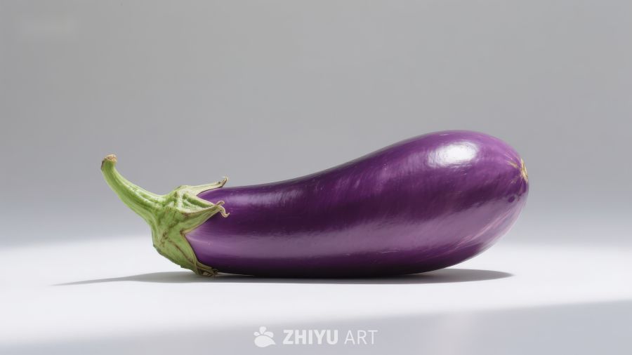 紫色茄子静物特写