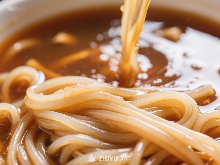 热汤浇灌细滑面条 630