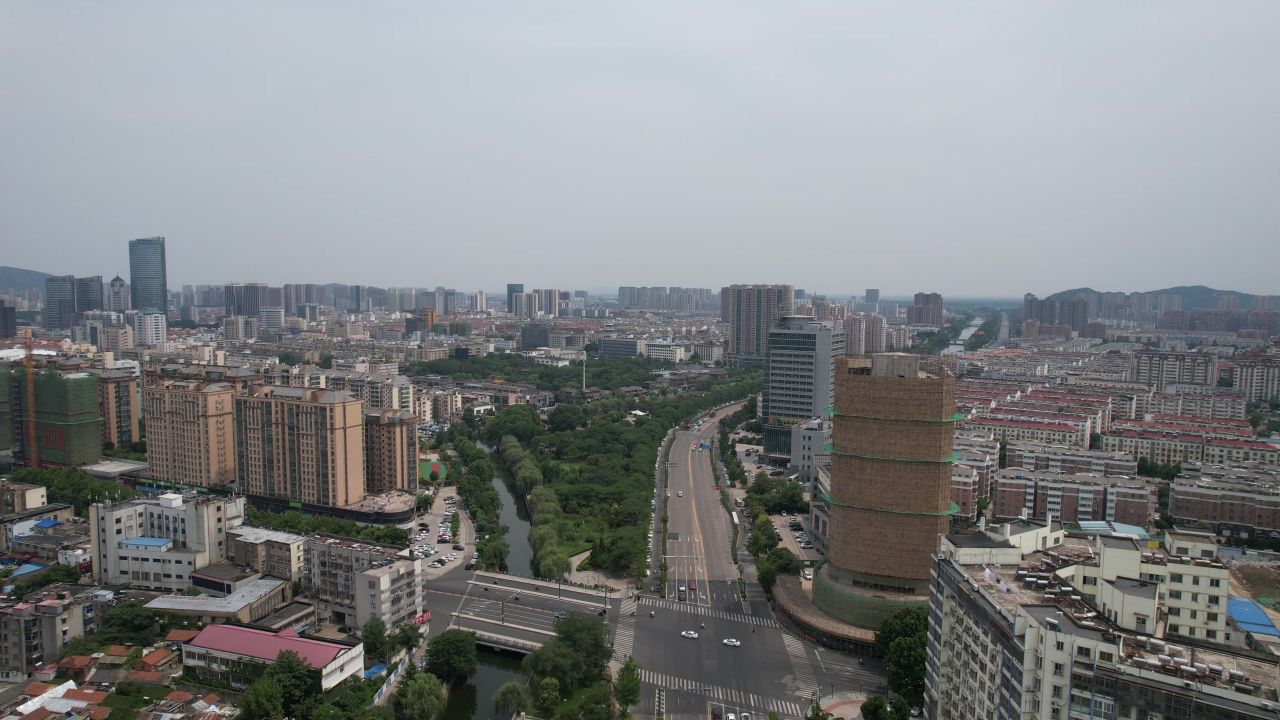  江苏连云港城市风光航拍