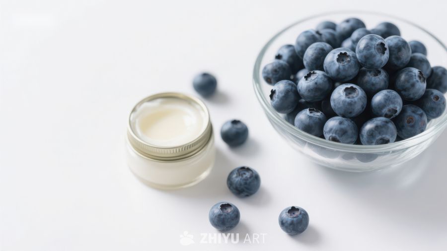 蓝莓与乳霜的健康搭配