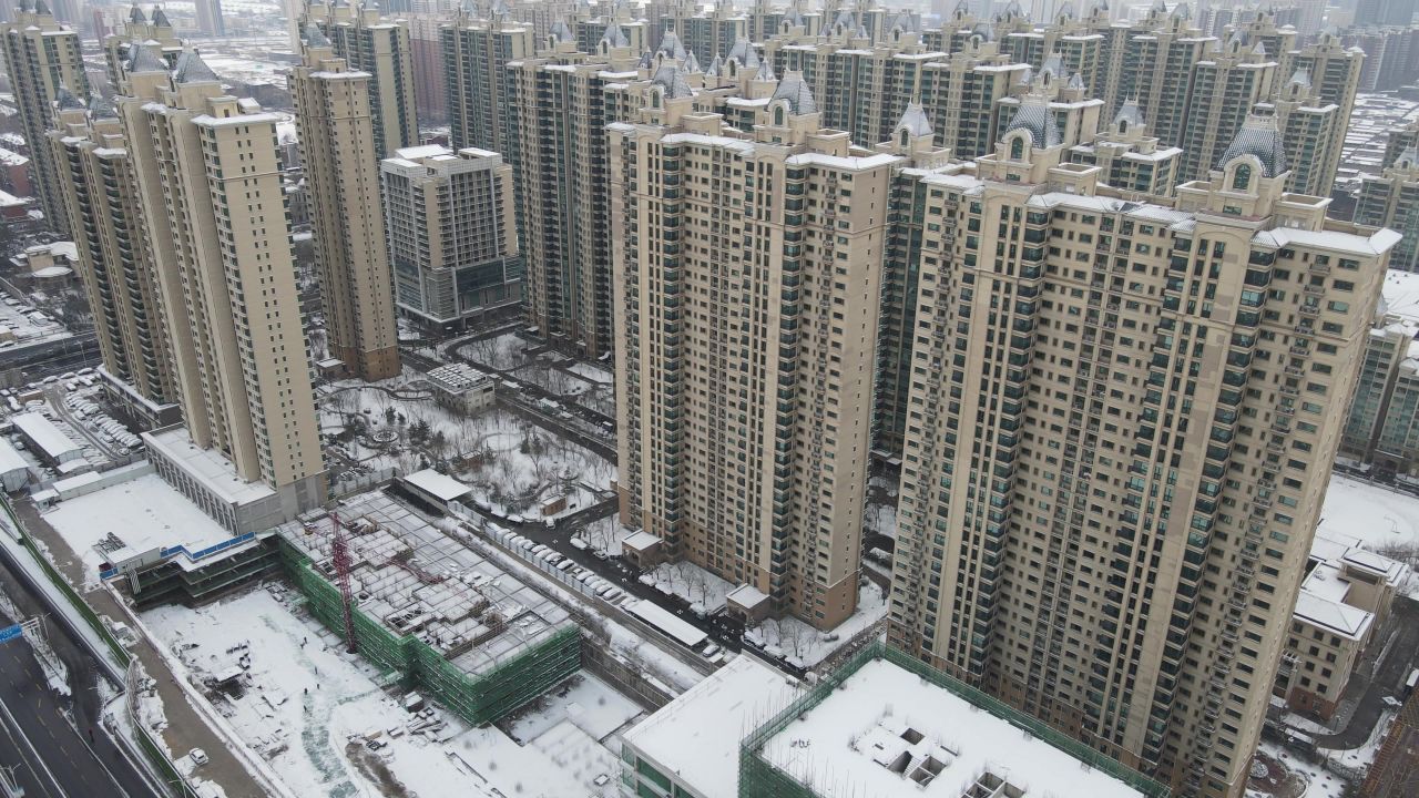 城市雪景