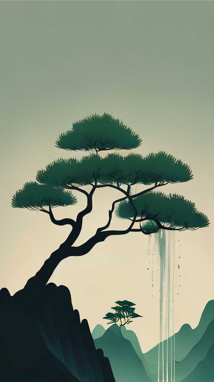 劳动节植树插画