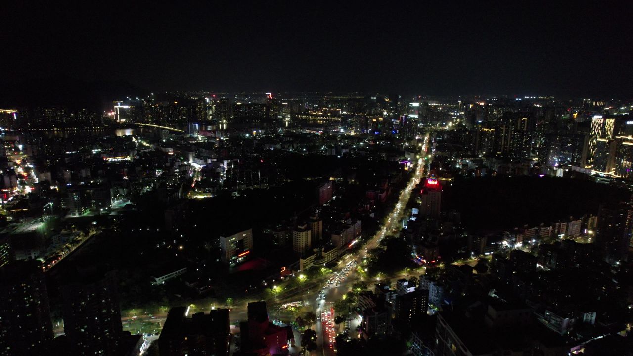 广东珠海城市风光航拍 