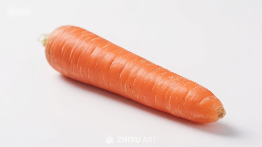 新鲜橙色胡萝卜特写