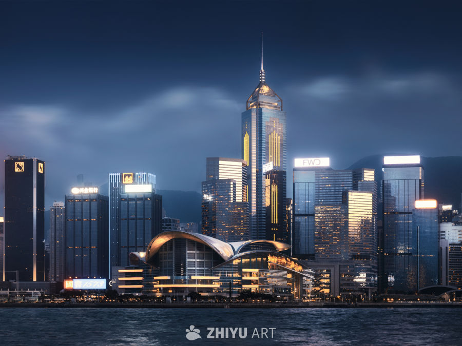 维多利亚港夜景